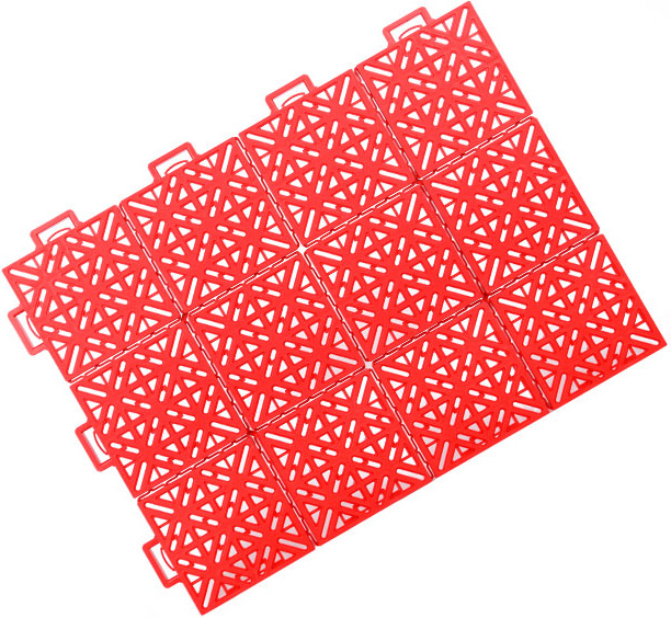 Y4矩形運動地板外觀（紅色）